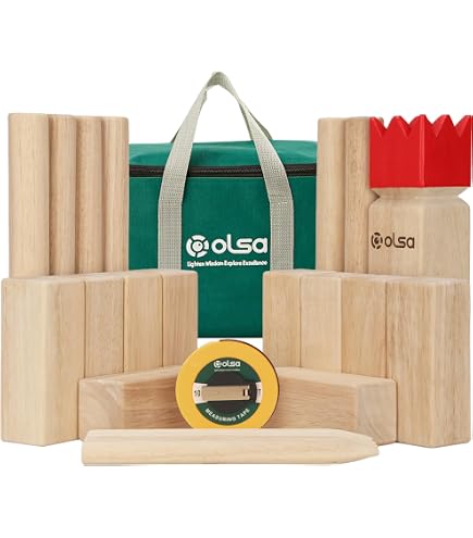 Amazon.com: Megwoz Kubb Yard Game Outdoor Games Viking Chess for